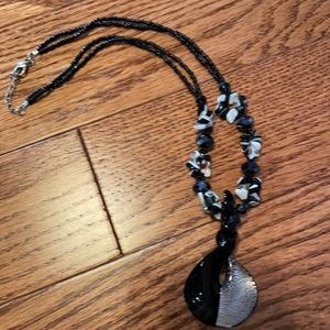 Black & Silver Bead Necklace